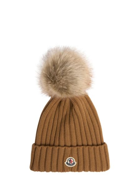 Mössa i ull Moncler beige