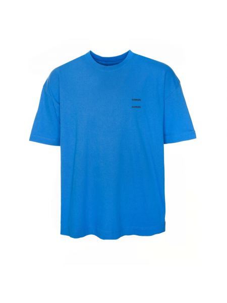 Casual t-shirt mit print Samsøe Samsøe blau