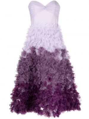 Robe de soirée à motif dégradé Marchesa Notte violet