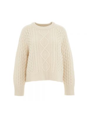 Dzianinowy sweter 360cashmere biały