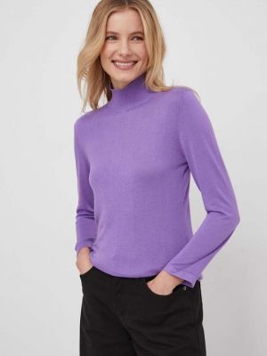 Шелковый свитер Sisley фиолетовый