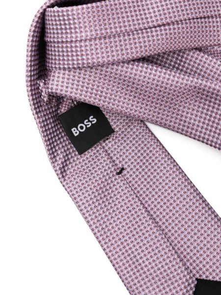 Pledas šilkinis kaklaraištis Boss rožinė