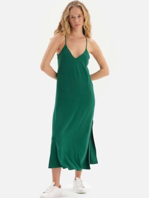 Πλεκτή φόρεμα από βισκόζη Dagi πράσινο