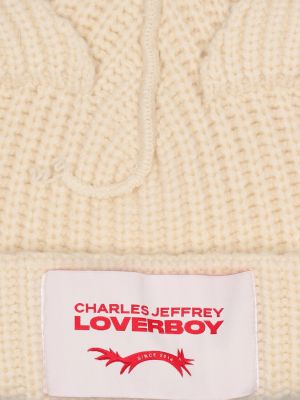 Chunky шапка Charles Jeffrey Loverboy бяло
