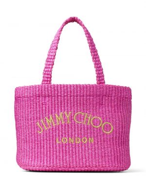 Плетени шопинг чанта бродирани Jimmy Choo