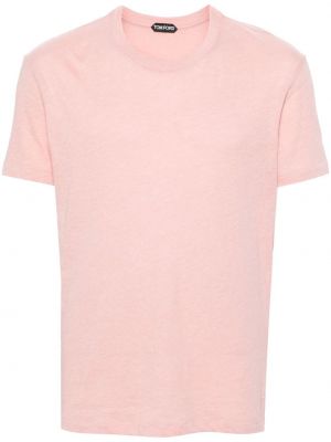 Tričko s výšivkou Tom Ford růžové