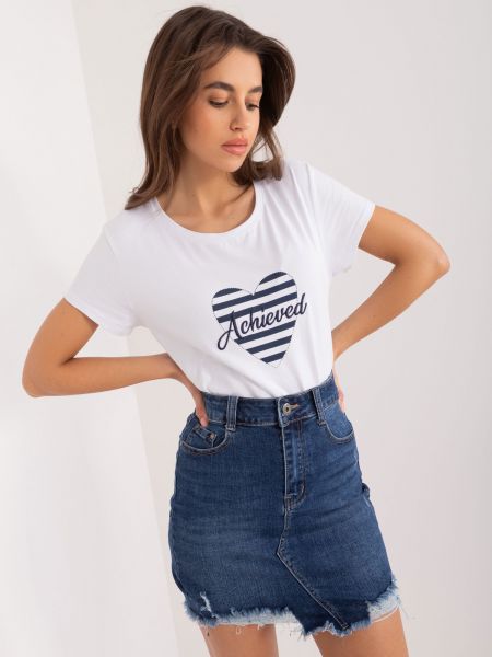 T-krekls ar apdruku ar sirsniņām Fashionhunters