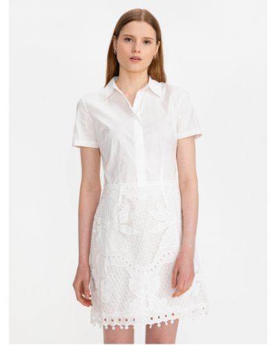 Košilové šaty Guess bílé