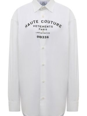 Хлопковая рубашка Vetements белая