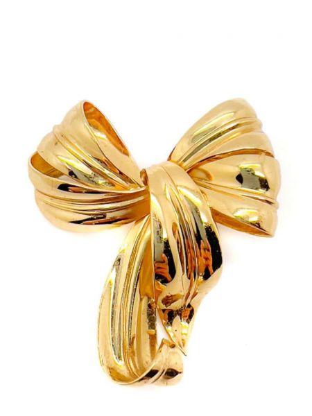 Brož s mašlí Jennifer Gibson Jewellery zlatá