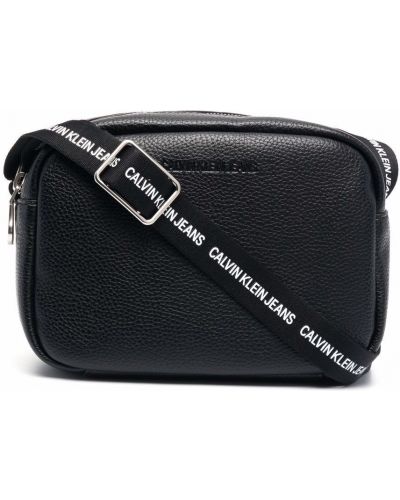 Bolsa de hombro con cremallera Calvin Klein negro