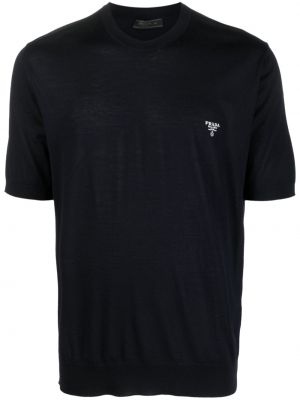 T-shirt mit print Prada blau