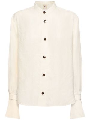Lininė marškiniai iš viskozės The Garment balta