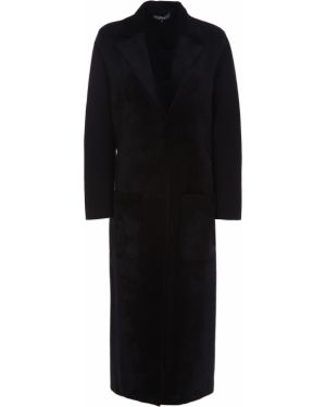 Шерстяное пальто Salvatore Ferragamo, черное