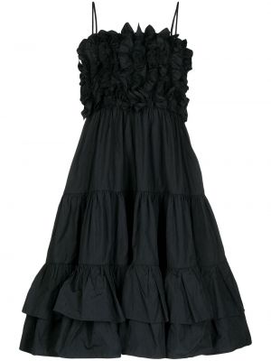 Κοκτέιλ φόρεμα με βολάν Msgm μαύρο
