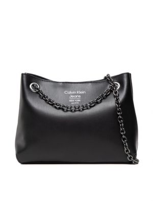 Чанта за ръка Calvin Klein Jeans черно