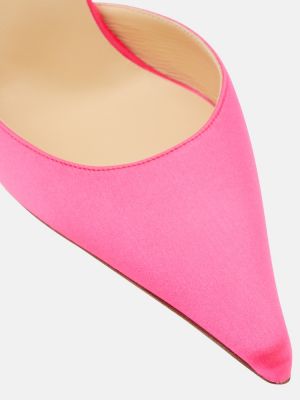 Pantofi cu toc din satin slingback Magda Butrym roz