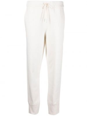 Памучни спортни панталони Jil Sander бяло
