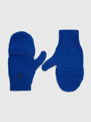Vlněné rukavice Weekend Max Mara modré