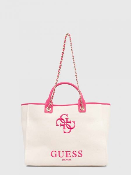 Пляжная сумка Guess бежевая