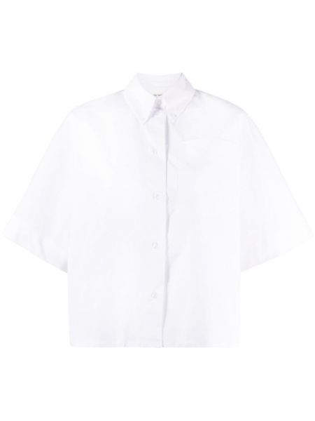 Chemise en coton avec manches courtes Sportmax blanc