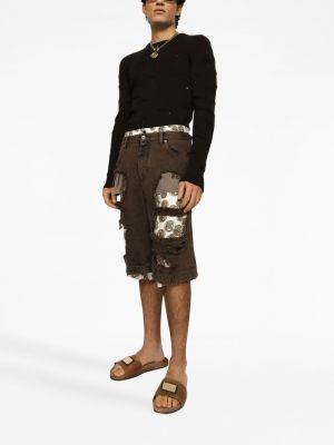 Rebitud teksariidest lühikesed püksid Dolce & Gabbana