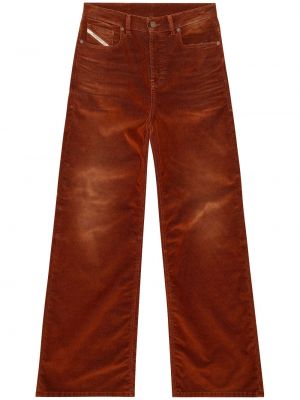 Панталон от рипсено кадифе Diesel оранжево