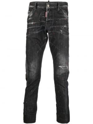 Skinny fit-jeans Dsquared2 svart