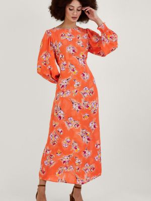 Платье из вискозы Monsoon оранжевое