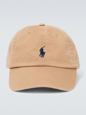 Medvilninis kepurė su snapeliu Polo Ralph Lauren smėlinė
