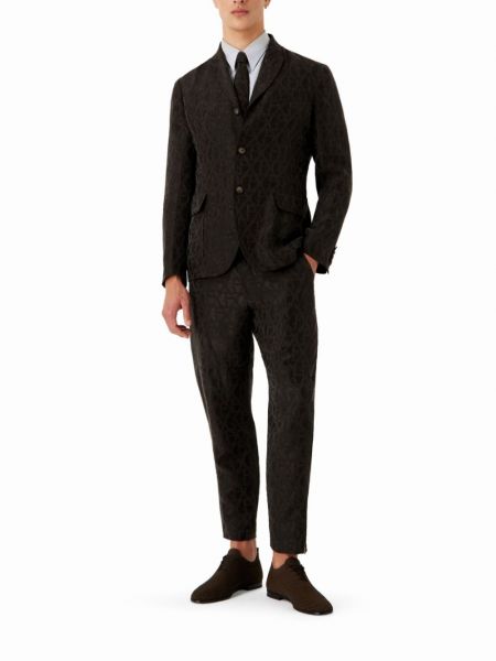 Kalhoty s potiskem Giorgio Armani černé