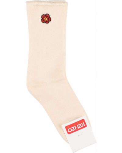 Bavlnené ponožky Kenzo Paris biela