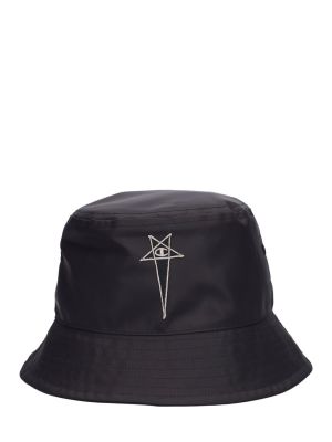 Nylonowy kapelusz Rick Owens czarny