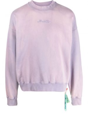 Bomull brodert sweatshirt Off-white