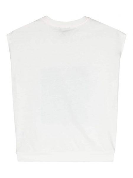 Tričko bez rukávů s potiskem A.p.c. bílé