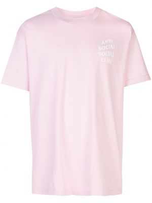 Camiseta con estampado Anti Social Social Club rosa