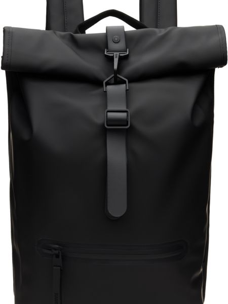 Черный рюкзак с откидной крышкой Rains