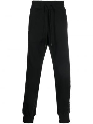 Medvilninės sportinės kelnes Versace Jeans Couture juoda