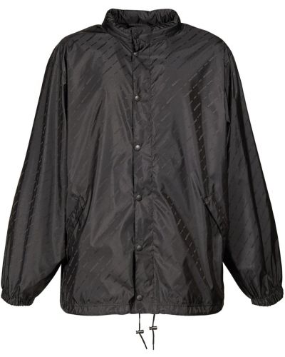 Nylonowa kurtka żakardowa Balenciaga czarna