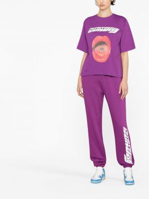 Pantalon de joggings à imprimé Rotate violet