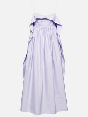 Bombažna midi obleka Cecilie Bahnsen vijolična