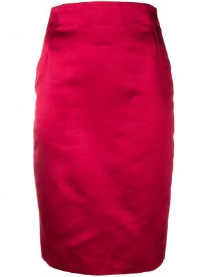 Falda de tubo ajustada Versace Pre-owned rojo