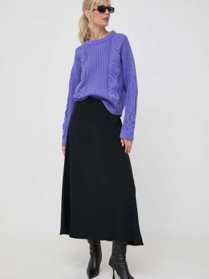 Vlněný svetr Liviana Conti fialový