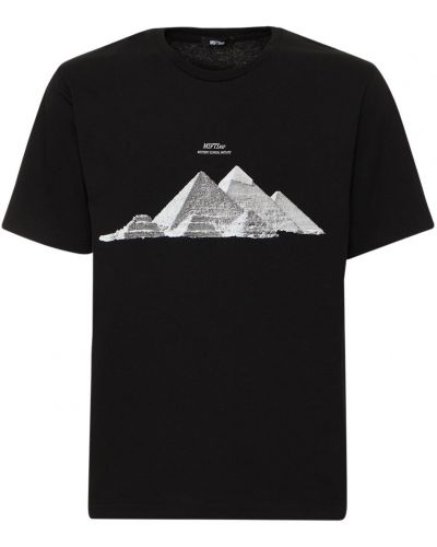 Βαμβακερή μπλούζα με σχέδιο Msftsrep μαύρο