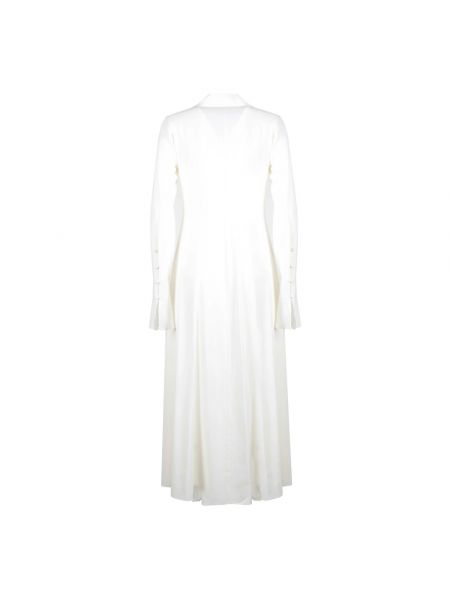 Jedwabna sukienka długa na guziki Jucca biała