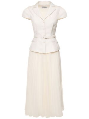 Μίντι φόρεμα Self-portrait λευκό