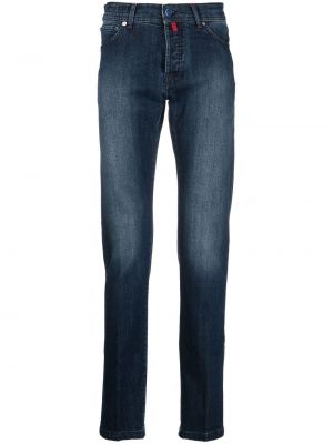 Slim fit skinny fit-jeans Kiton blå