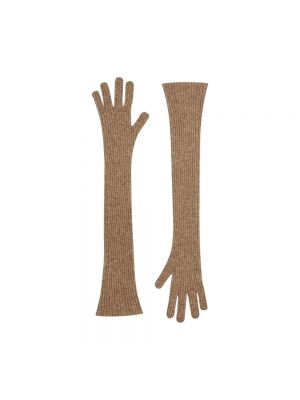 Rękawiczki z kaszmiru Fabiana Filippi brązowe