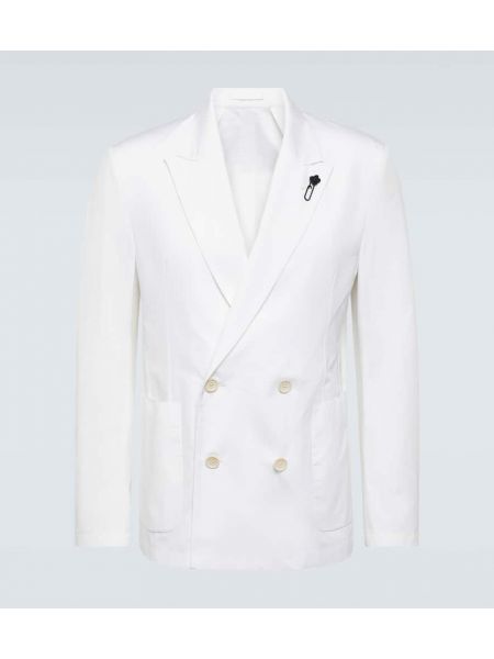 Blazer di cotone Lardini bianco