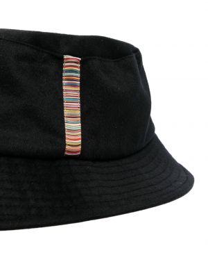 Pruhovaný klobouk Paul Smith černý